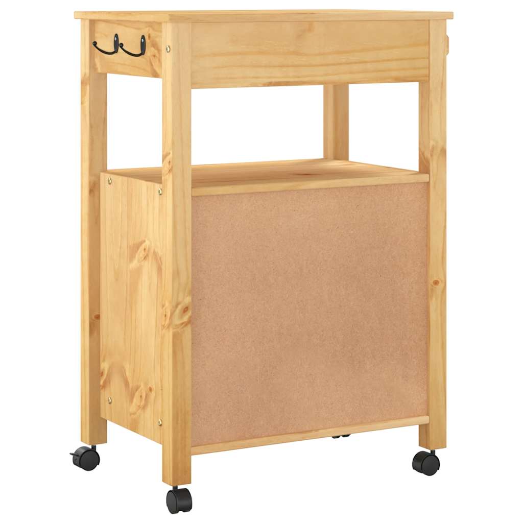 Kitchen Trolley MONZA 60x40x88.5 cm Solid Wood Pine